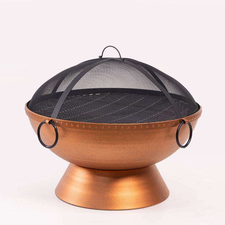 31 Inch Round Outdoor Steel Woodburning Firebowl / Firepit