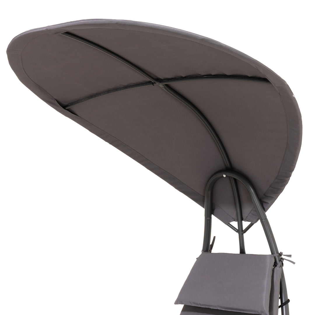 Outdoor Patio Lounge Chair with Canopy