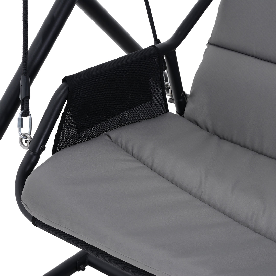 Outdoor Patio Swing Chair with Canopy