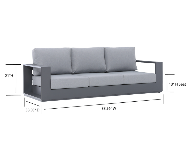 Ficarazzi Outdoor Patio Sofa Chair Set & Coffee Table 