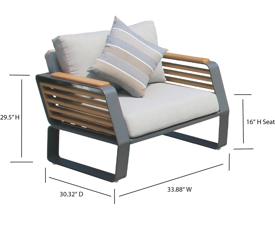 Palazzolo Outdoor Teak Patio and Coffee Table Set