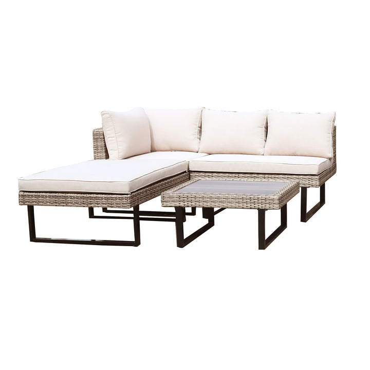 Outdoor Corner Patio Sectional & Tables