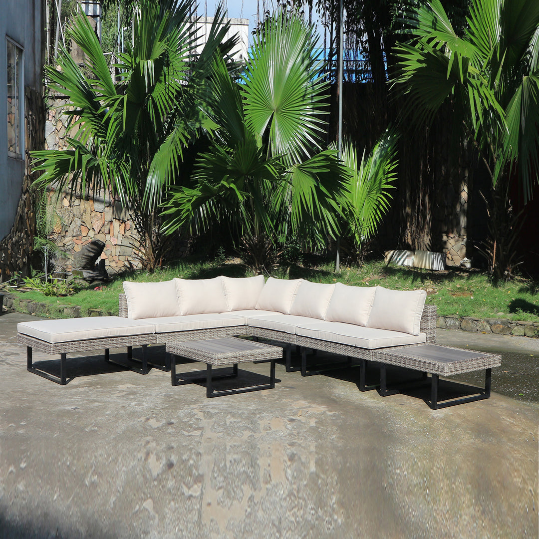 Outdoor Corner Patio Sectional & Tables