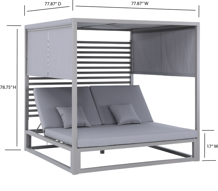 Avola Outdoor Square Patio Daybed 