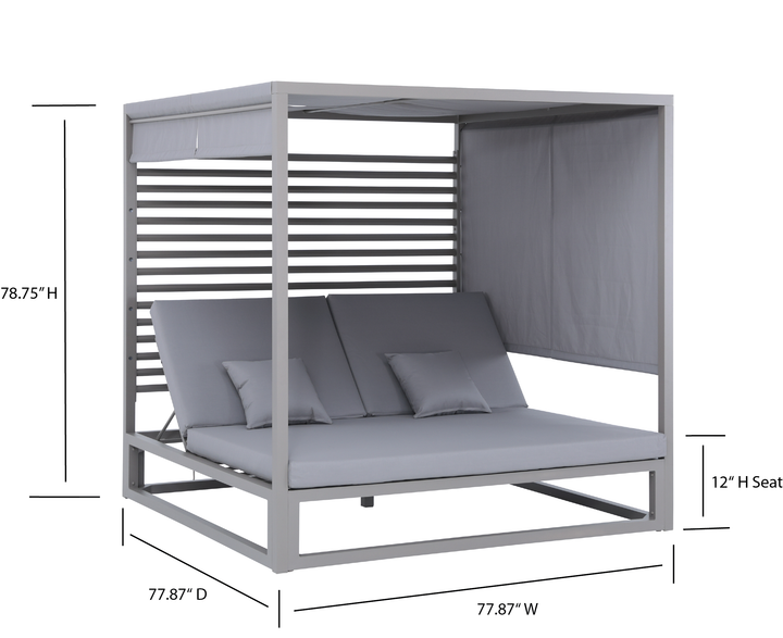 Avola Outdoor Square Patio Daybed 