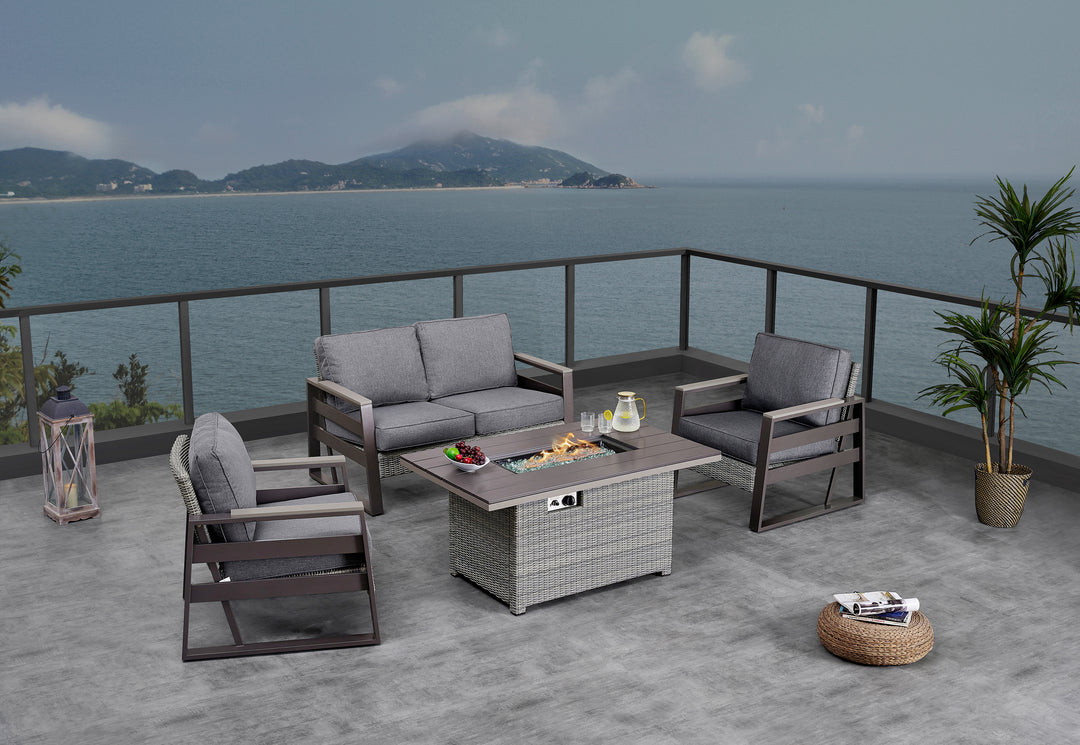 Tricarico Outdoor Patio Set & Firepit