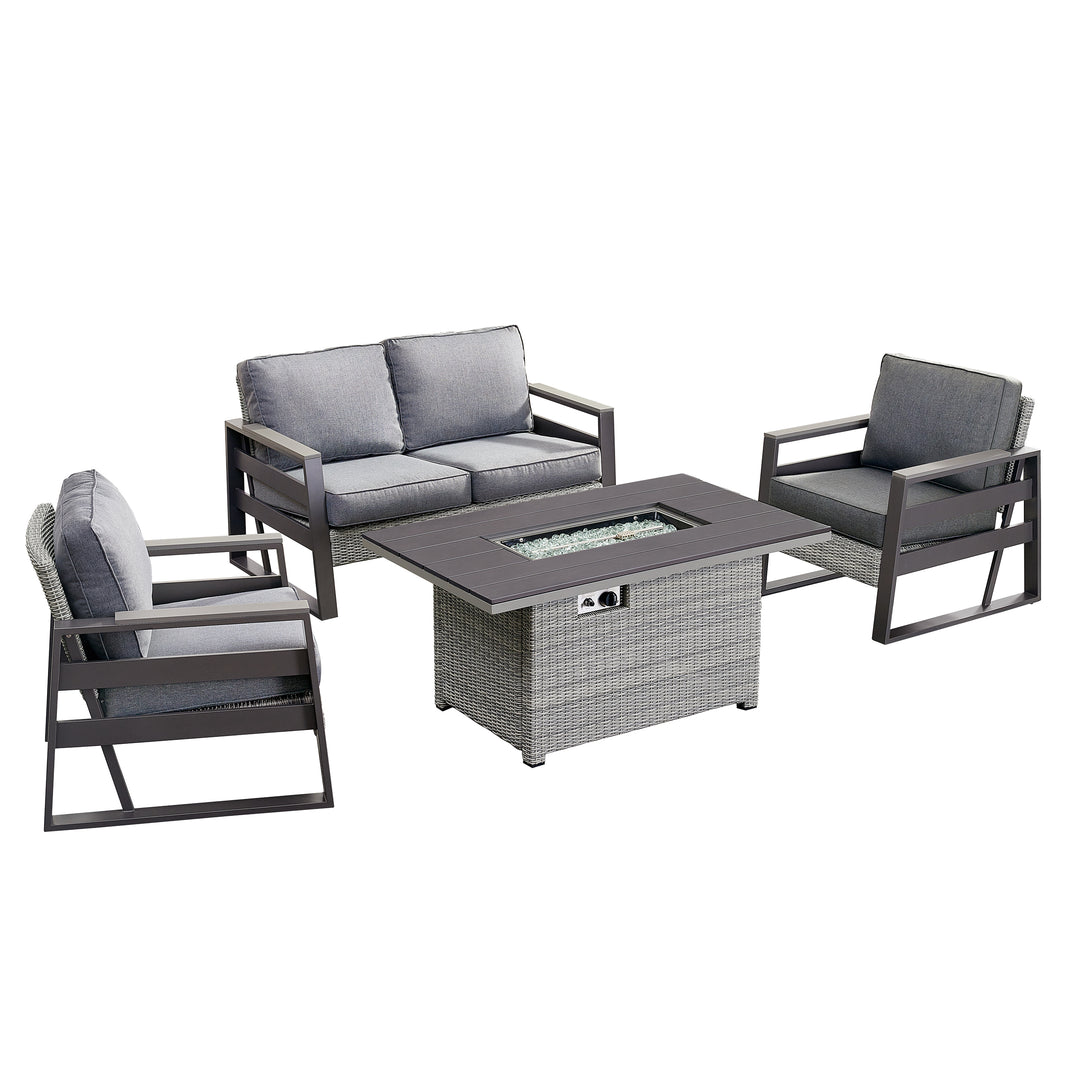 Tricarico Outdoor Patio Set & Firepit