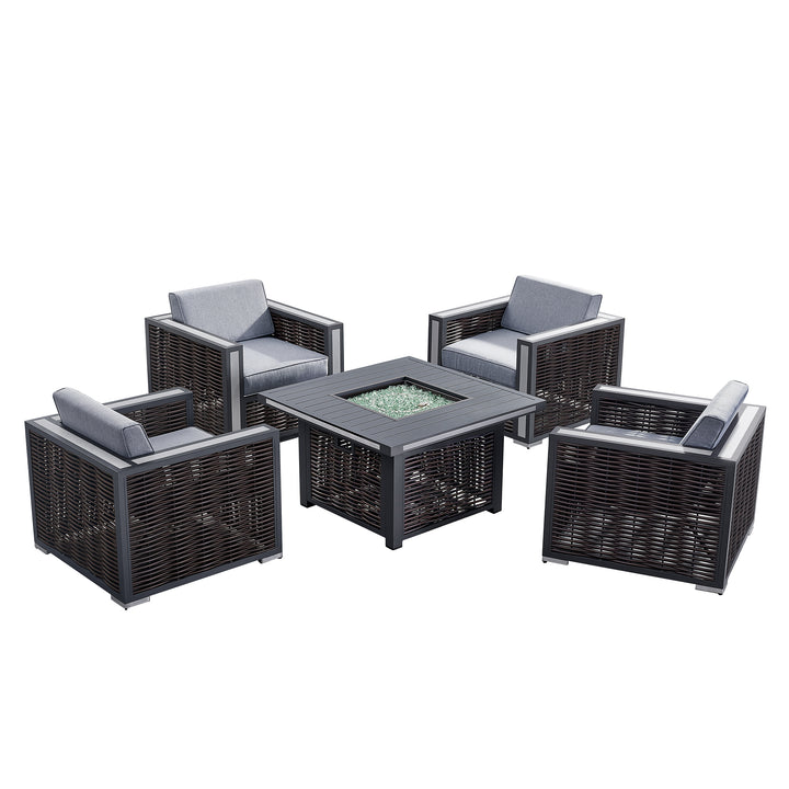 Avola Outdoor Patio Set & Firepit