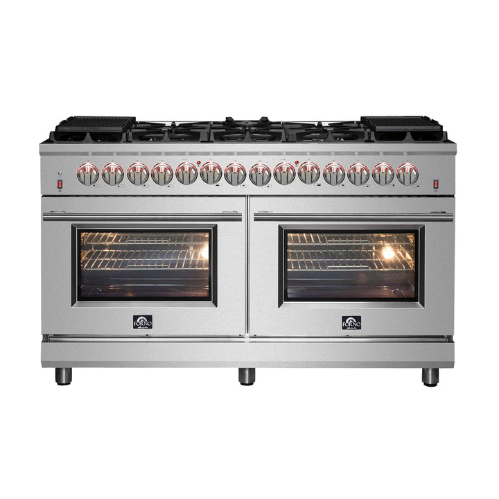 Forno Massimo 60" Freestanding Dual Fuel Range