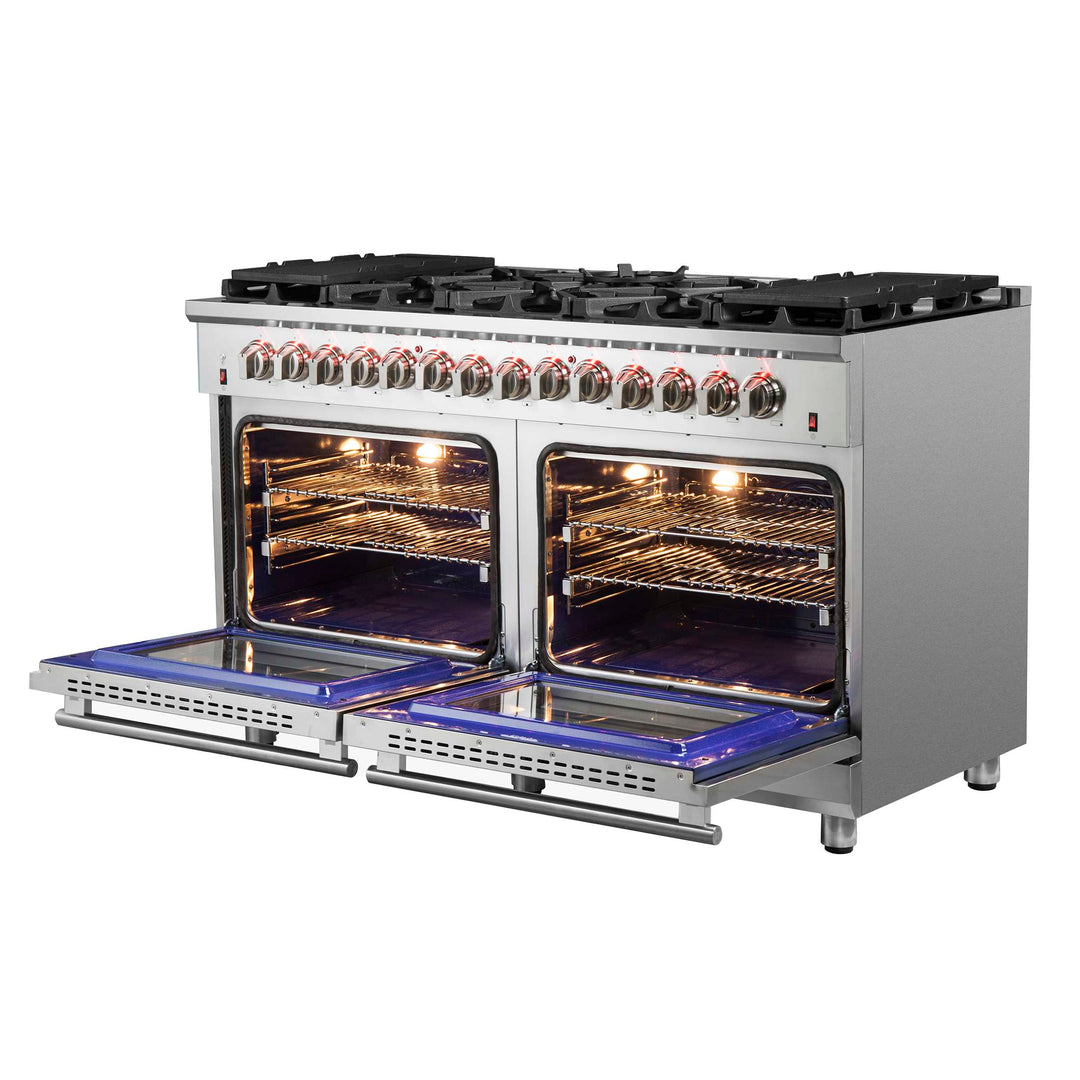 Forno Massimo 60" Freestanding Dual Fuel Range