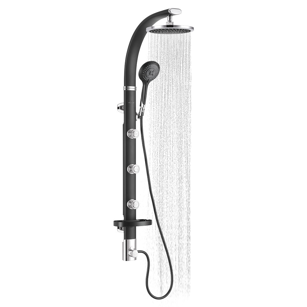 PULSE ShowerSpas Bonzai Black Aluminum Shower System (1017-B)