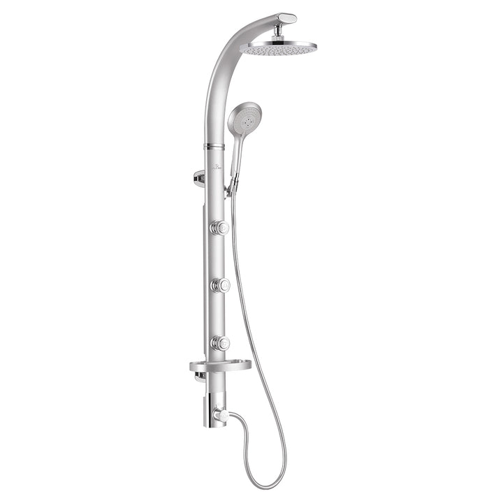 PULSE ShowerSpas Bonzai Silver Aluminum Shower System (1017-S)