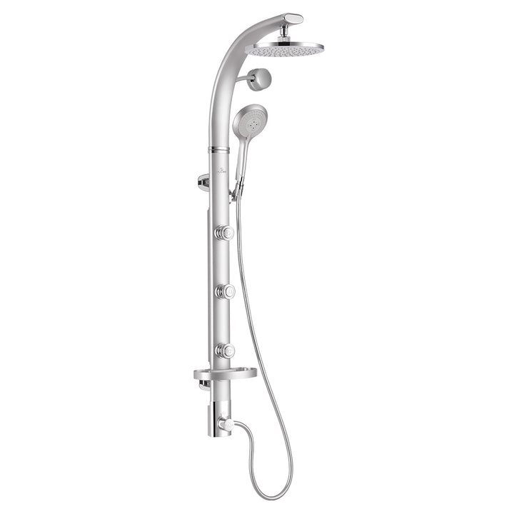 PULSE ShowerSpas Bonzai Silver Aluminum Shower System (1017-S)