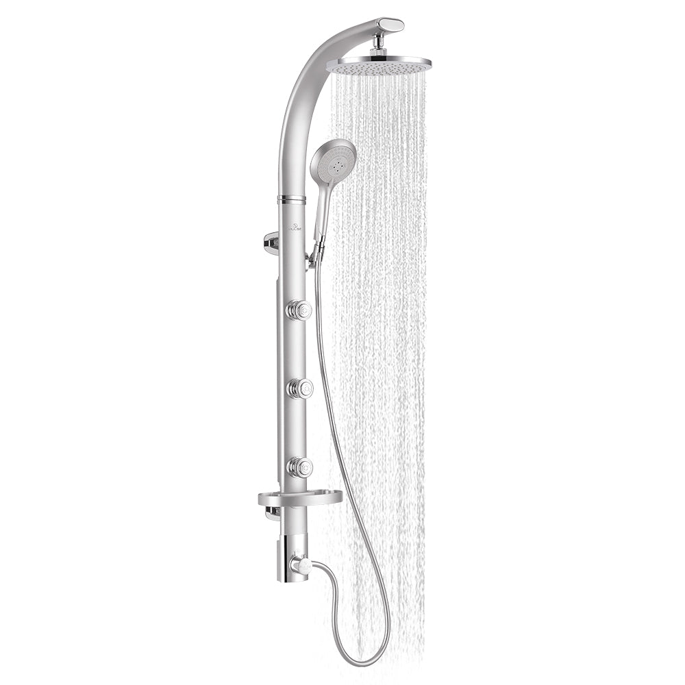 PULSE ShowerSpas Bonzai Silver Aluminum Shower System (1017-S)