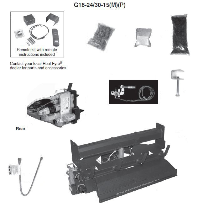 24/30" Vf Burner For Efv Logs -Remote (G18243015)