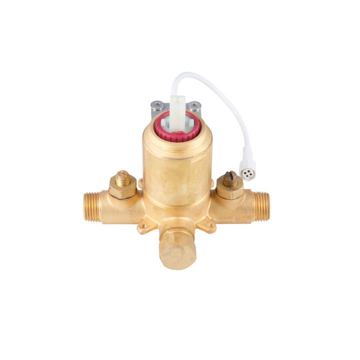 PULSE ShowerSpas LED Tru-Temp Pressure Balance 1/2" Rough-In Valve with Brushed Nickel Trim Kit (3002-RIV-PB-BN)