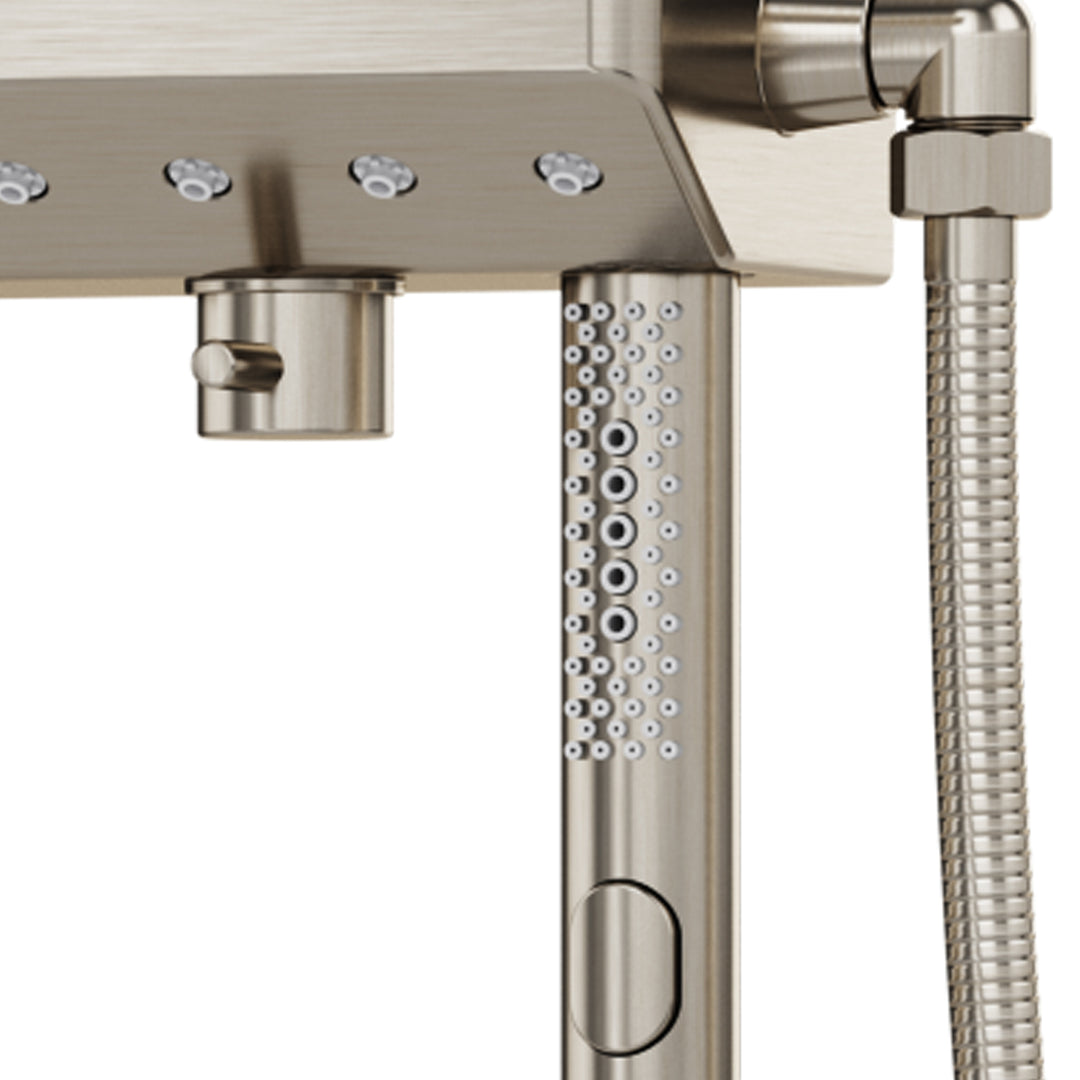 PULSE ShowerSpas AquaPower Brushed Nickel Shower System (1054-BN)