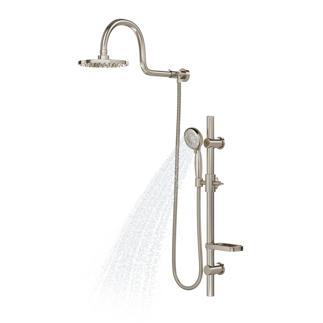 PULSE ShowerSpas AquaRain Brushed Nickel Shower System (1019-BN)