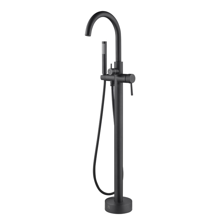 Pulse ShowerSpas Freestanding Tub Filler with Diverter in Matte Black (3021-FSTF-MB)