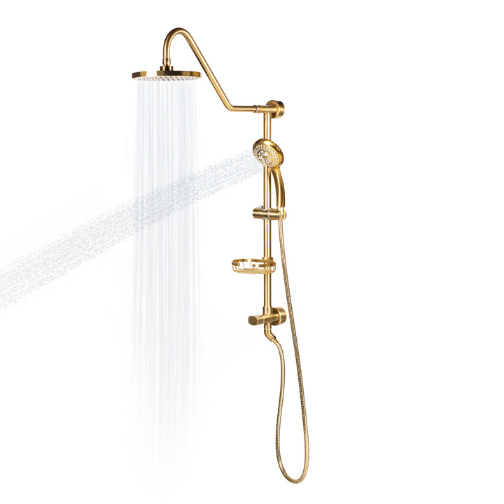 PULSE ShowerSpas Kauai III Brushed-Gold Shower System (1011-BG-1.8GPM)