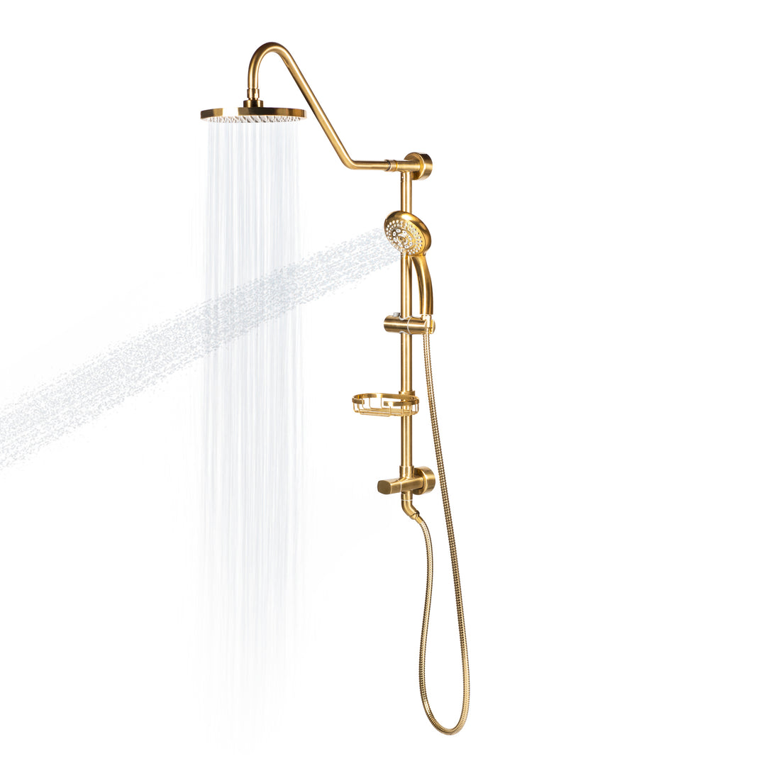 PULSE ShowerSpas Kauai III Brushed-Gold Shower System (1011-III-BG)