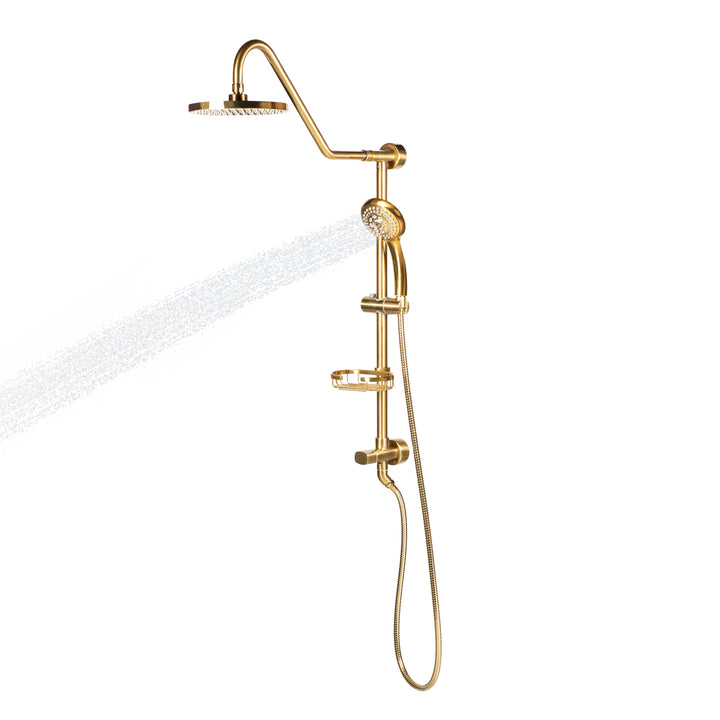 PULSE ShowerSpas Kauai III Brushed-Gold Shower System (1011-BG-1.8GPM)