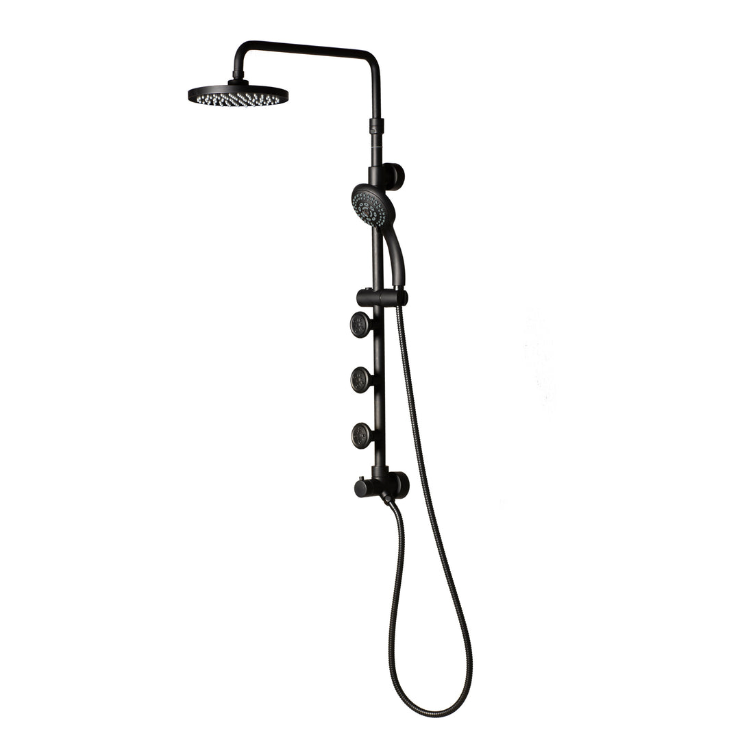 PULSE ShowerSpas Lanikai ShowerSpa Matte Black Shower System (1028-MB-1.8GPM)