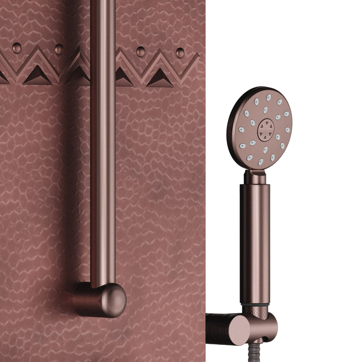 PULSE ShowerSpas Navajo Hammered Copper ORB ShowerSpa (1018)