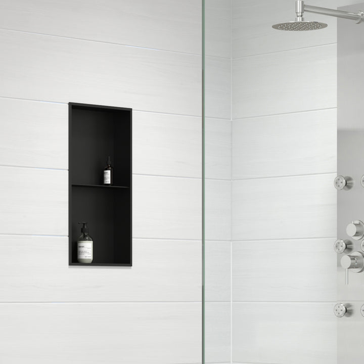 PULSE ShowerSpas Niche in Matte Black (NI-1224V-MB)