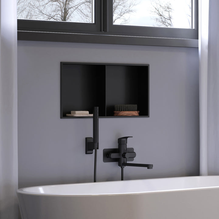 PULSE ShowerSpas Niche in Matte Black (NI-1224V-MB)