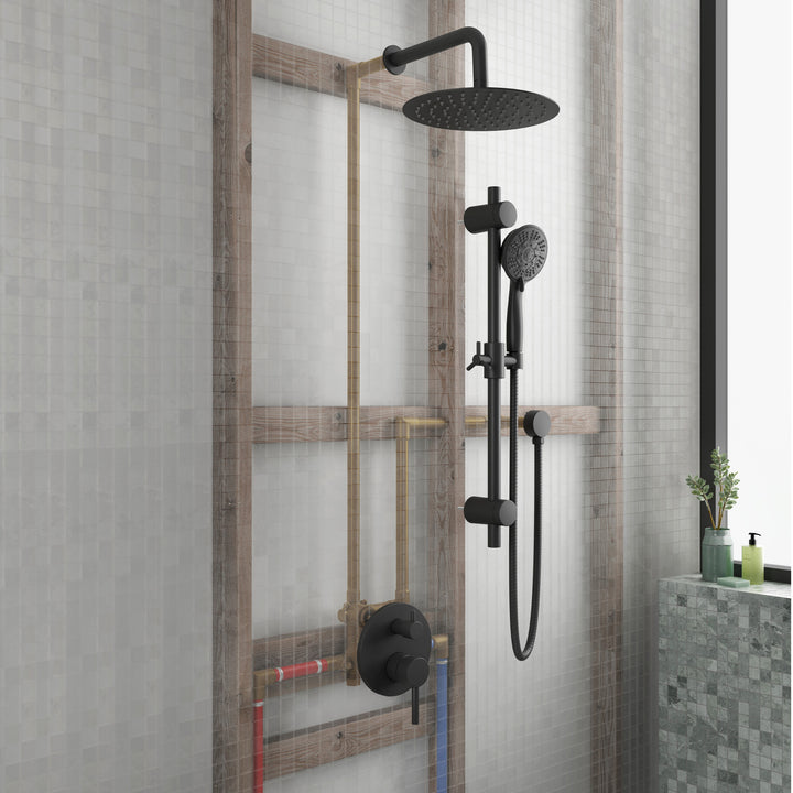 PULSE ShowerSpas Combo Shower System in Matte Black (3006-MB)