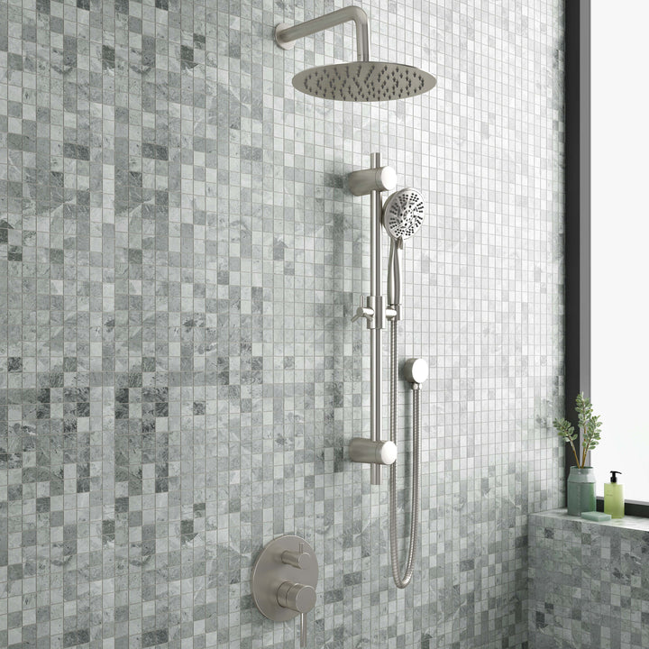 PULSE ShowerSpas Combo Shower System in Brushed-Nickel (3006-BN)