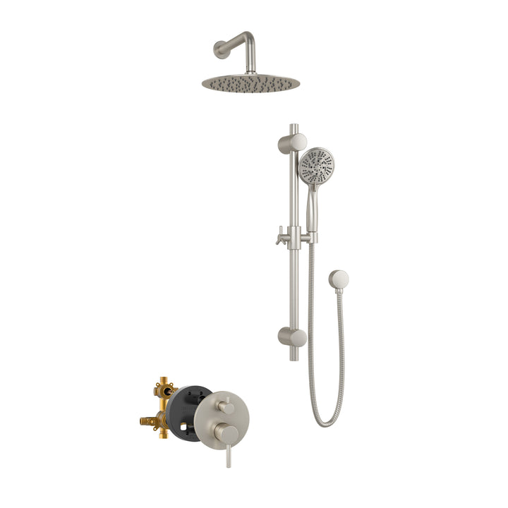 PULSE ShowerSpas Combo Shower System in Brushed-Nickel (3006-BN)