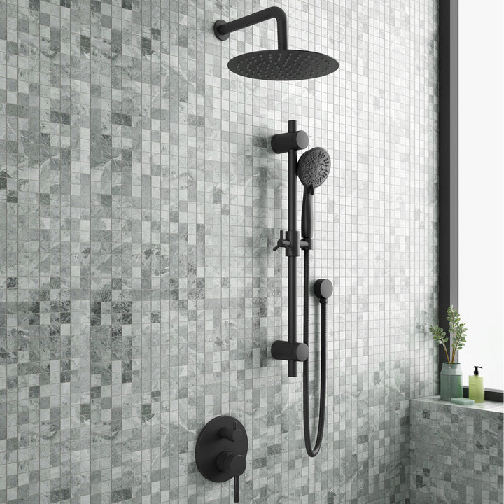 PULSE ShowerSpas Combo Shower System in Matte Black (3006-MB)