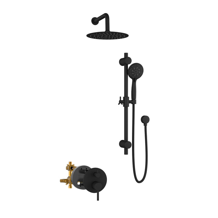 PULSE ShowerSpas Combo Shower System in Matte Black (3006-MB)