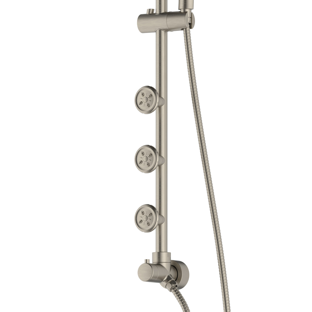 PULSE ShowerSpas Riviera Brushed Nickel Shower System (7001-BN)