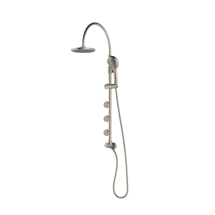 PULSE ShowerSpas Riviera Brushed Nickel Shower System (7001-BN)