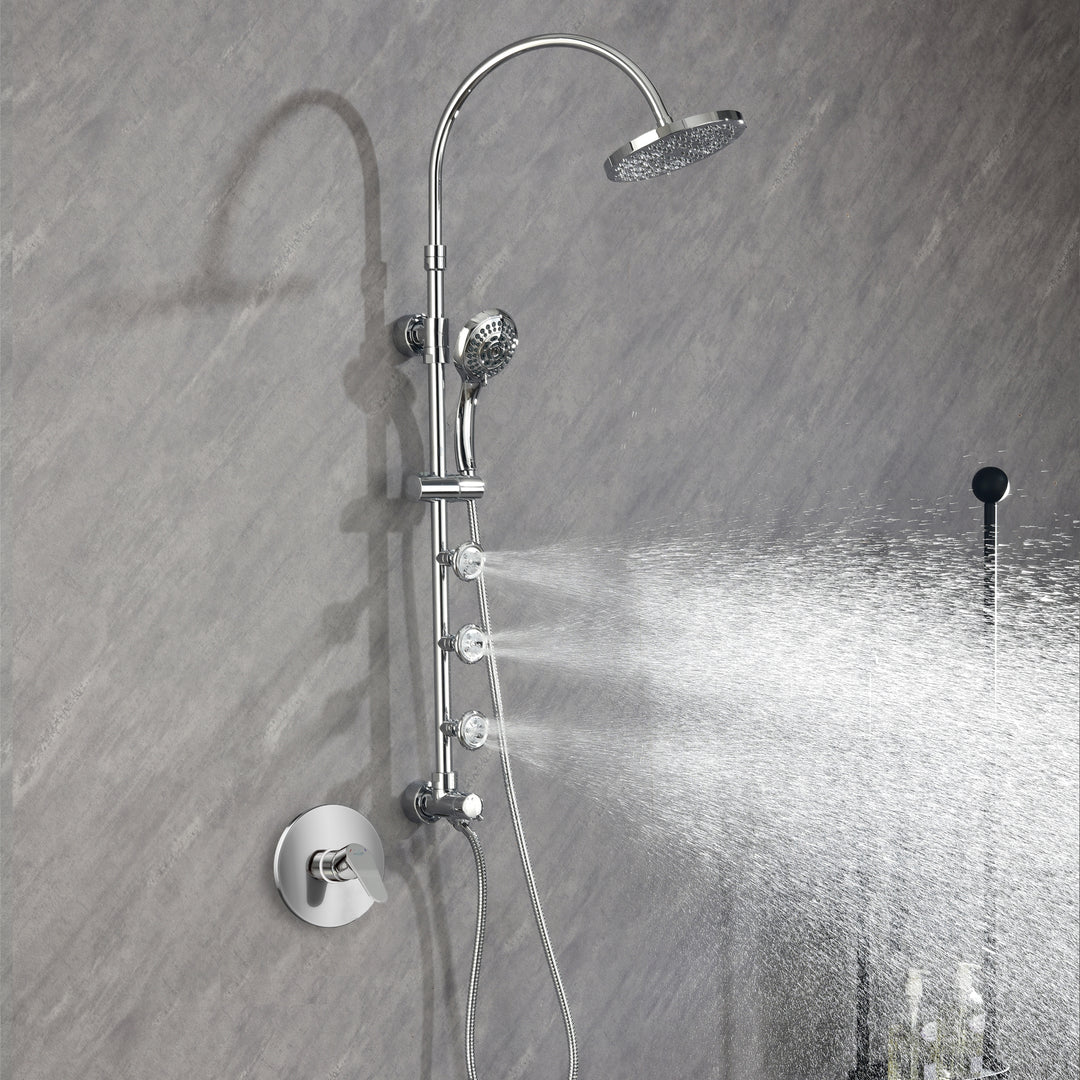 PULSE ShowerSpas Riviera Chrome Shower System (7001-CH)