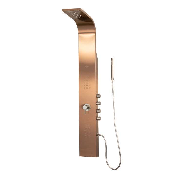 PULSE ShowerSpas Santa Cruz Brushed Bronze Stainless Steel ShowerSpa (1033)