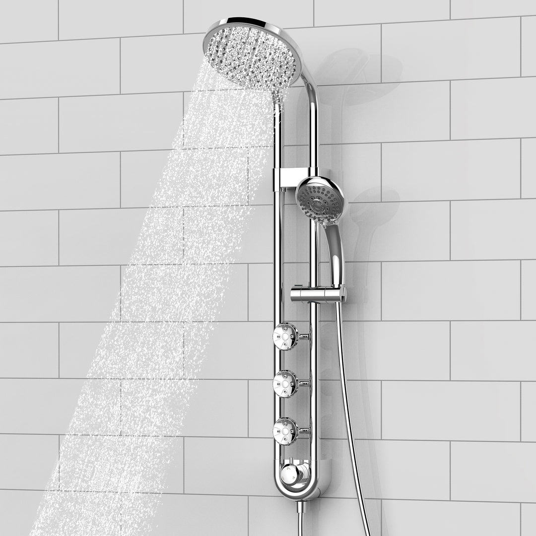 PULSE ShowerSpas Saturn Chrome Shower System (1058-CH)