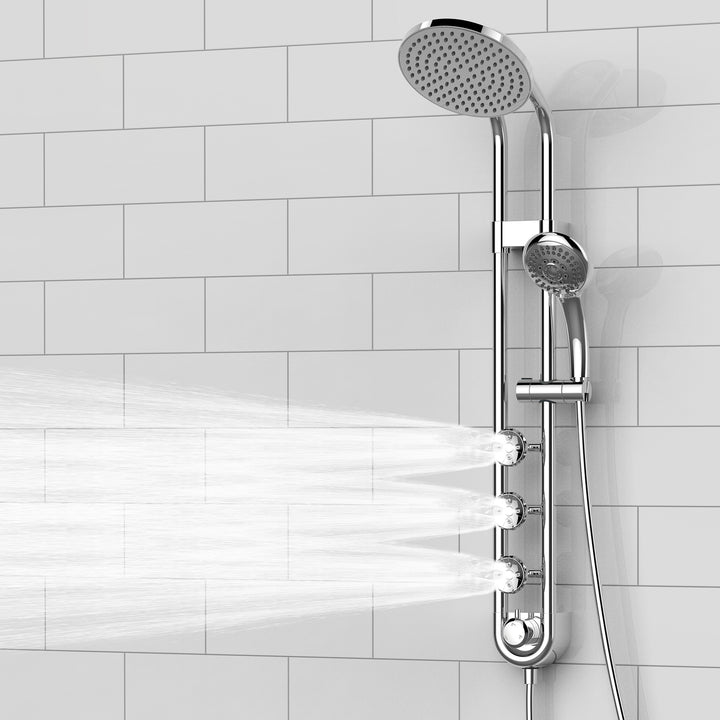 PULSE ShowerSpas Saturn Chrome Shower System (1058-CH)