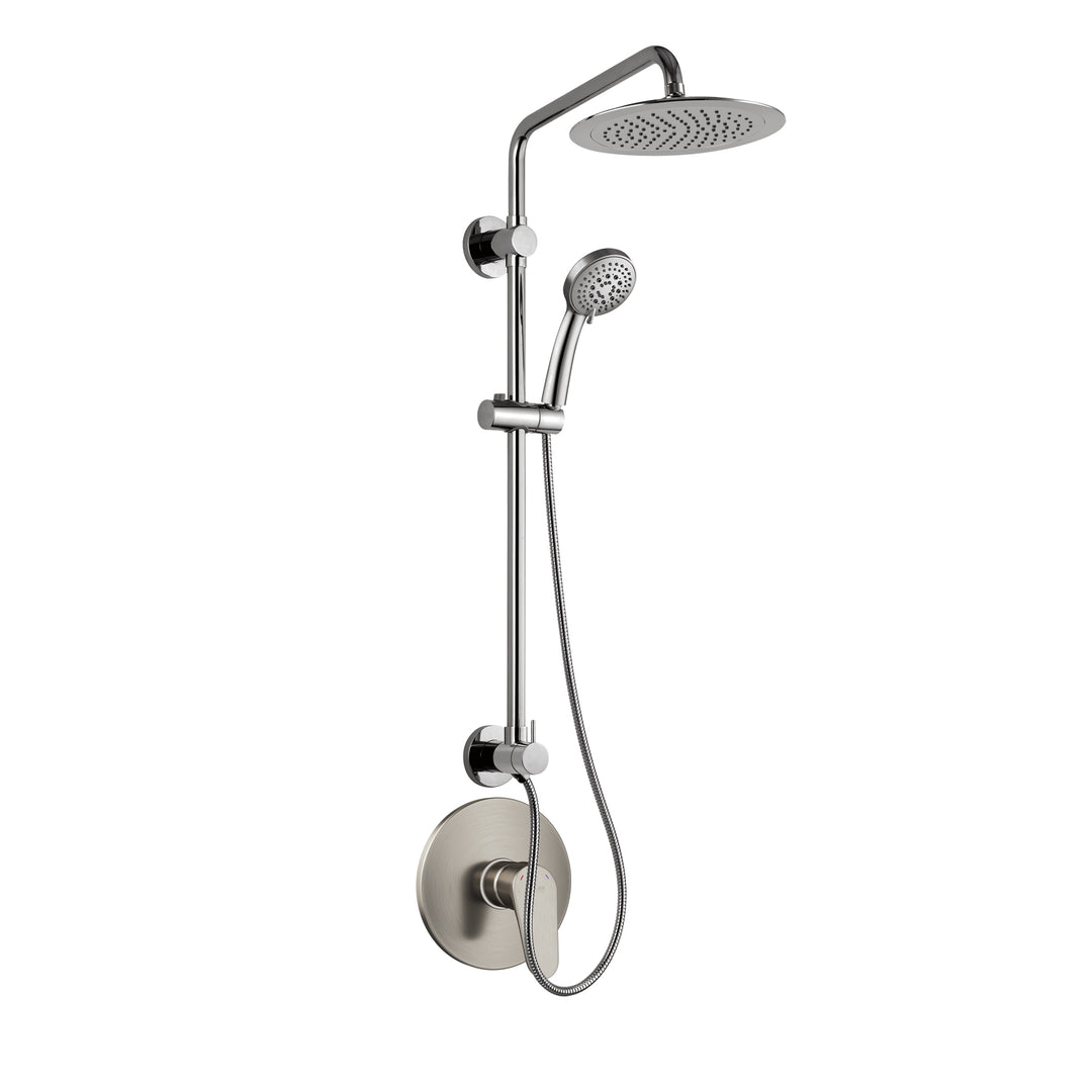 PULSE ShowerSpas SeaBreeze Brushed Nickel  Shower and Valve Combo (1088-BN-RIV)