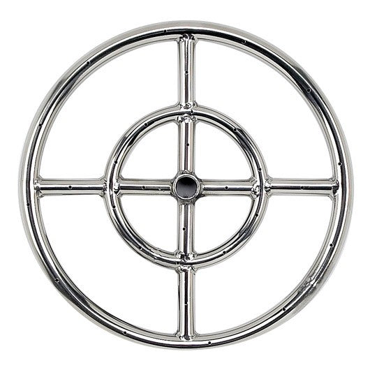 12" Double-Ring SS Burner with a 1/2" Inlet