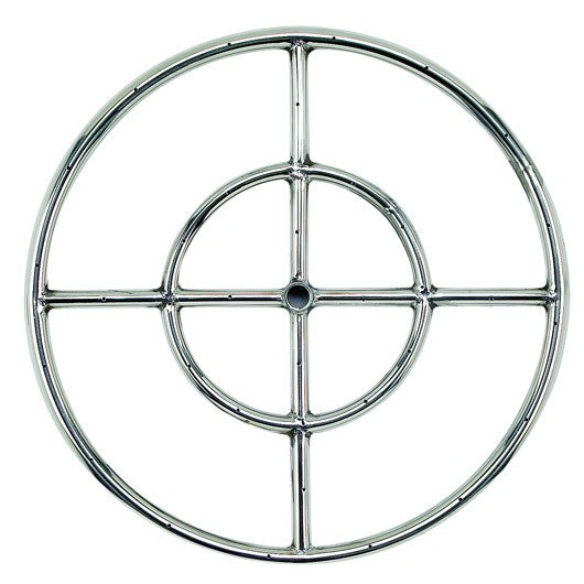 18" Double-Ring SS Burner with a 1/2" Inlet