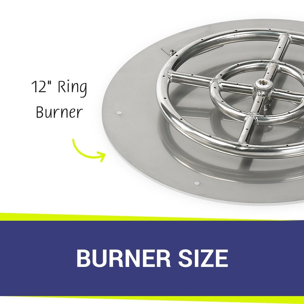 18" Round SS Flat Plan w/12" Fire Ring