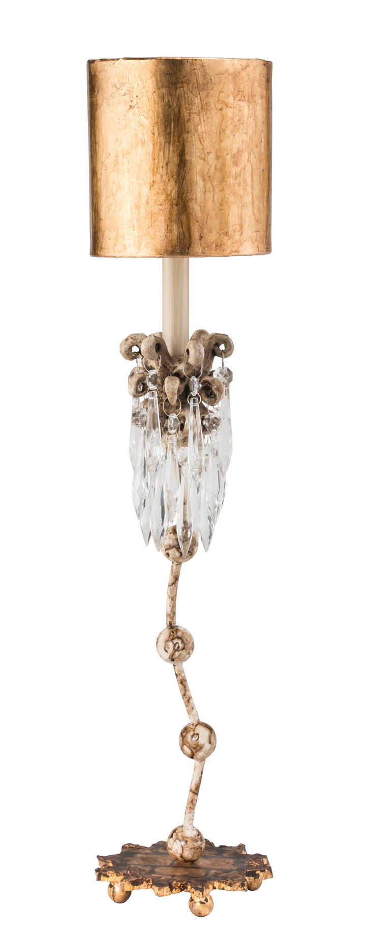 Venetian Crystal and Distressed Finished Accent Table Lamp (TA1060)