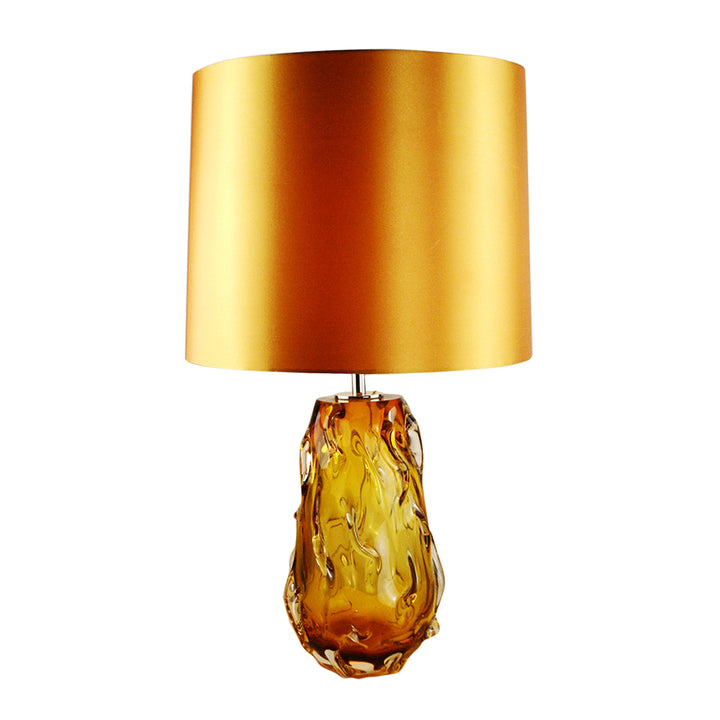 Valencia Orange Retro Inspired Accent Table Lamp in Solid Glass with French Wire (TLG3024)