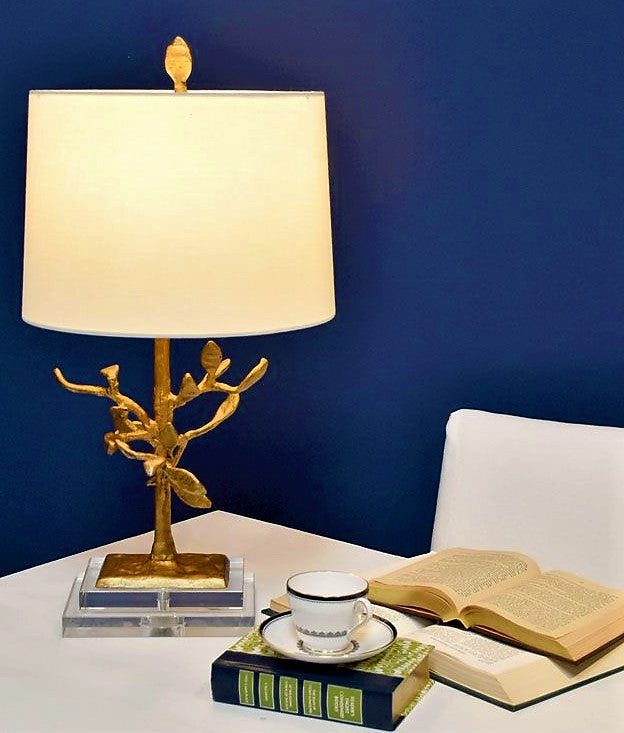 Audubon Park Outdoor Inspired Distressed Gold Buffet Accent Table Lamp Gold (TLM-1033)