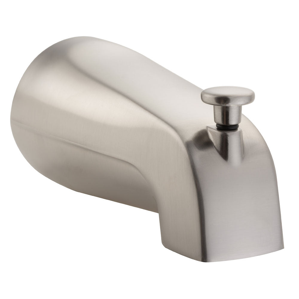 PULSE ShowerSpas NPT Connection Tub Spout with Diverter in Brushed Nickel (3010-TS-BN)