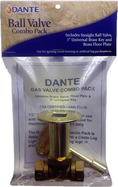 Blue Flame Dante Valve Stright Pol Brass,W/Key, Floor Plate (VSDP)